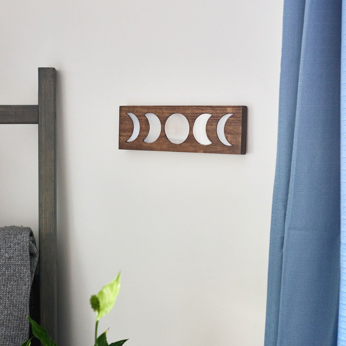 MOON PHASES PLAQUE WITH SELENITE