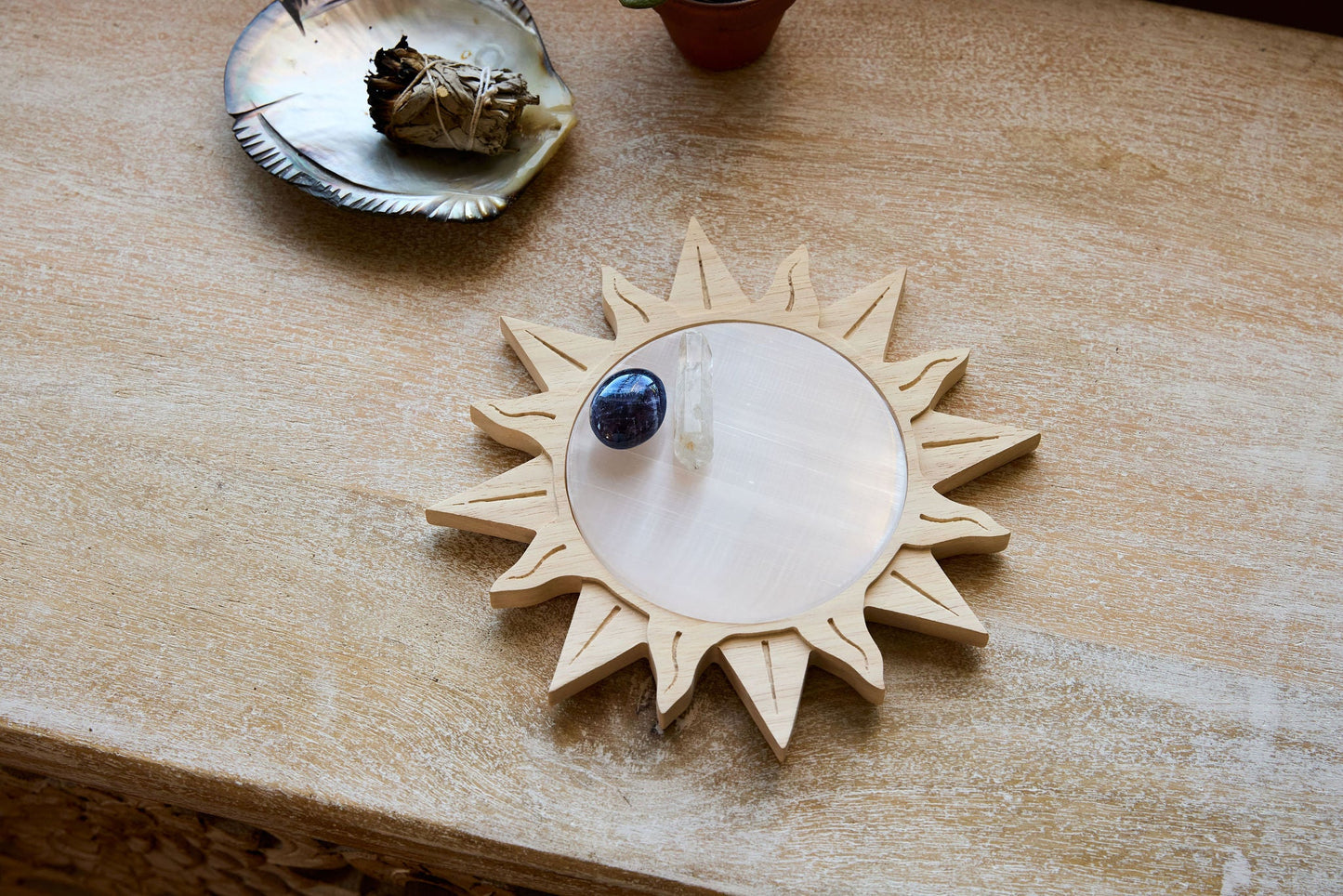 SUN SELENITE CLEANSING PLATE