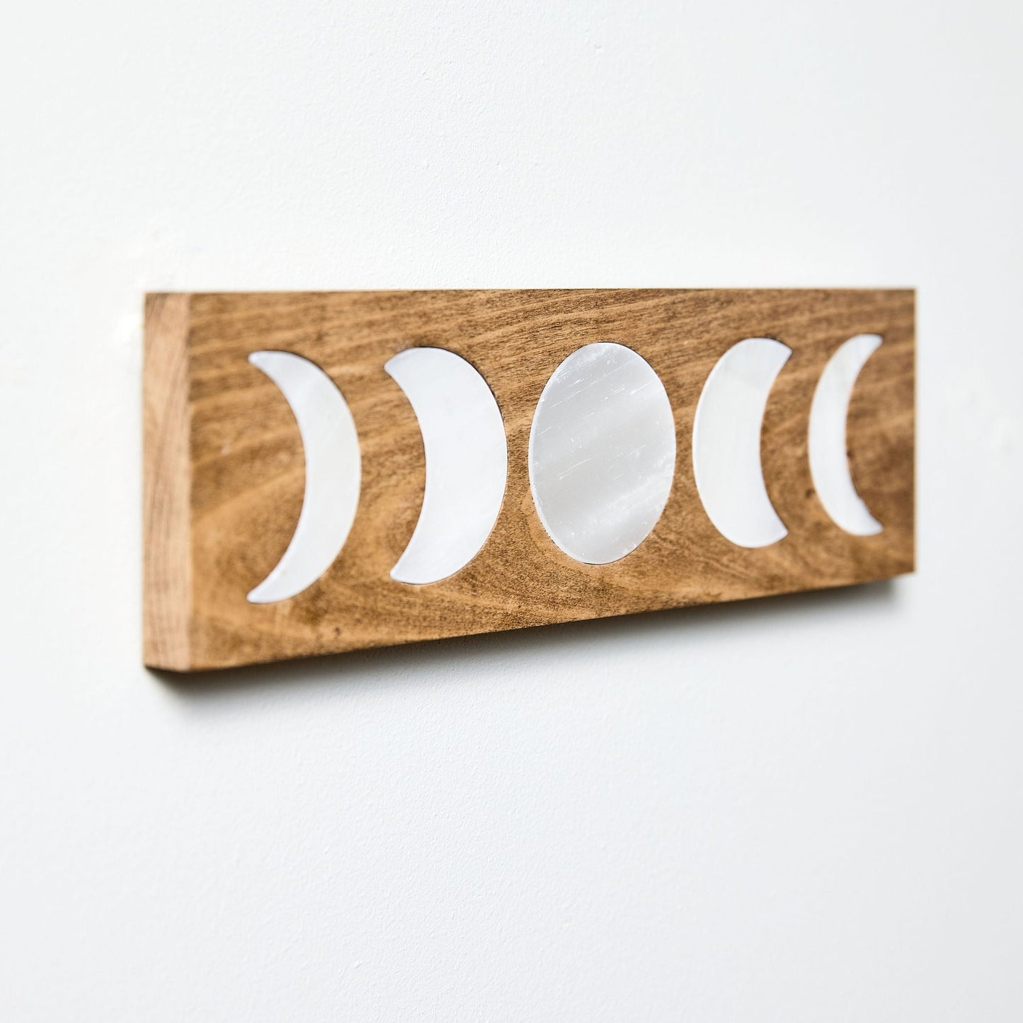MOON PHASES PLAQUE WITH SELENITE