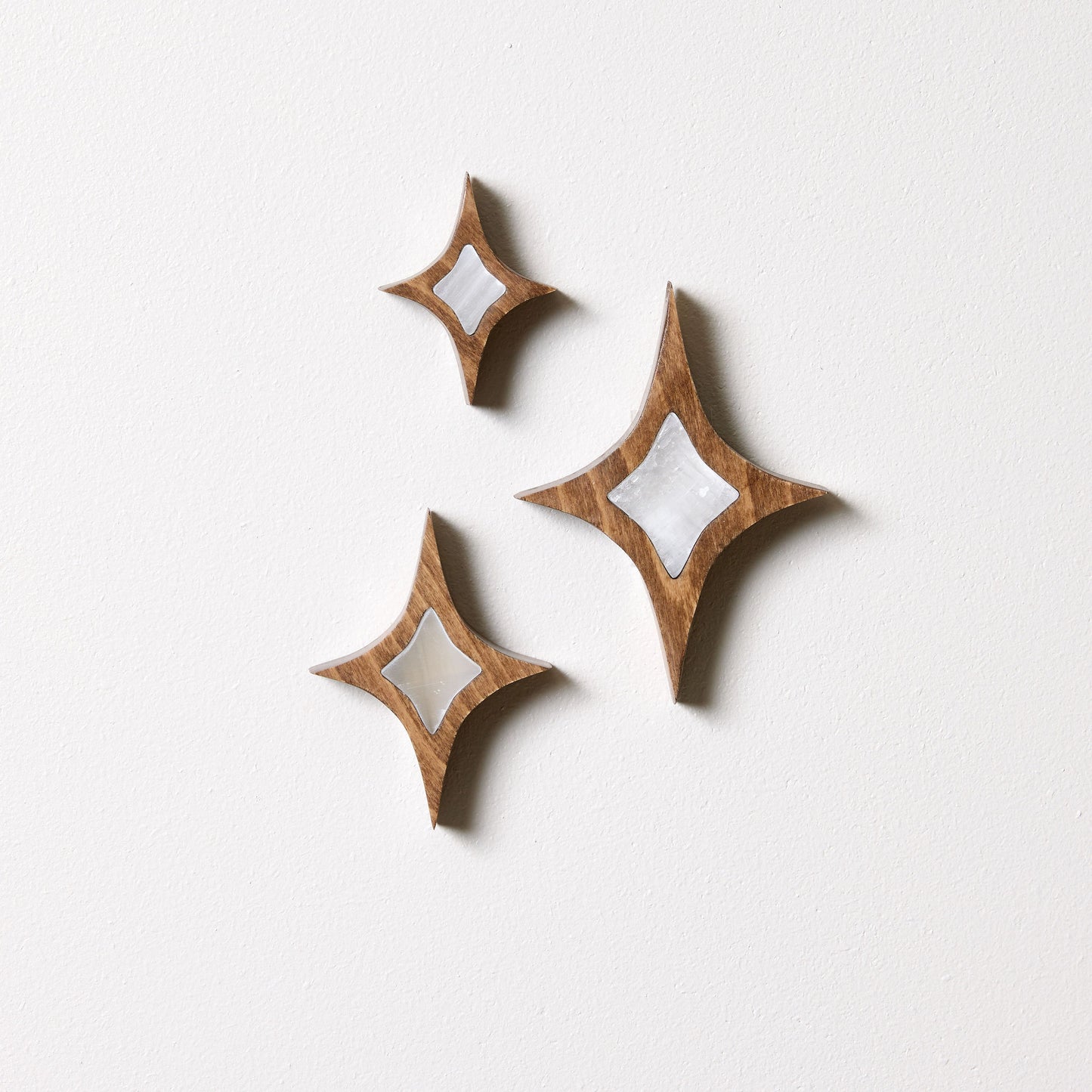 Stars with Selenite - Set of 3